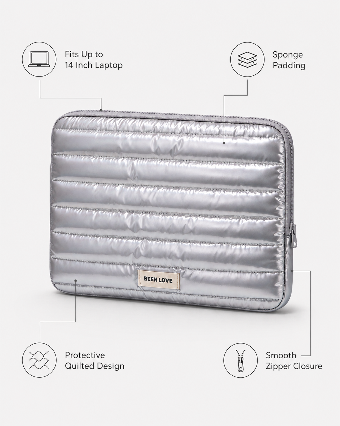 Cloud Puffed Laptop Sleeve