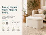 Boucle Oval Storage Ottoman