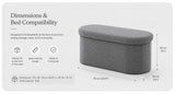 Boucle Oval Storage Ottoman