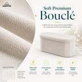 Boucle Oval Storage Ottoman